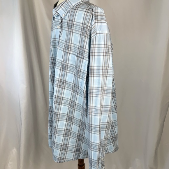George Classic Fit Light Blue & Gray Long Sleeve Button Down Size 2XL (50-52) - Picture 3 of 7